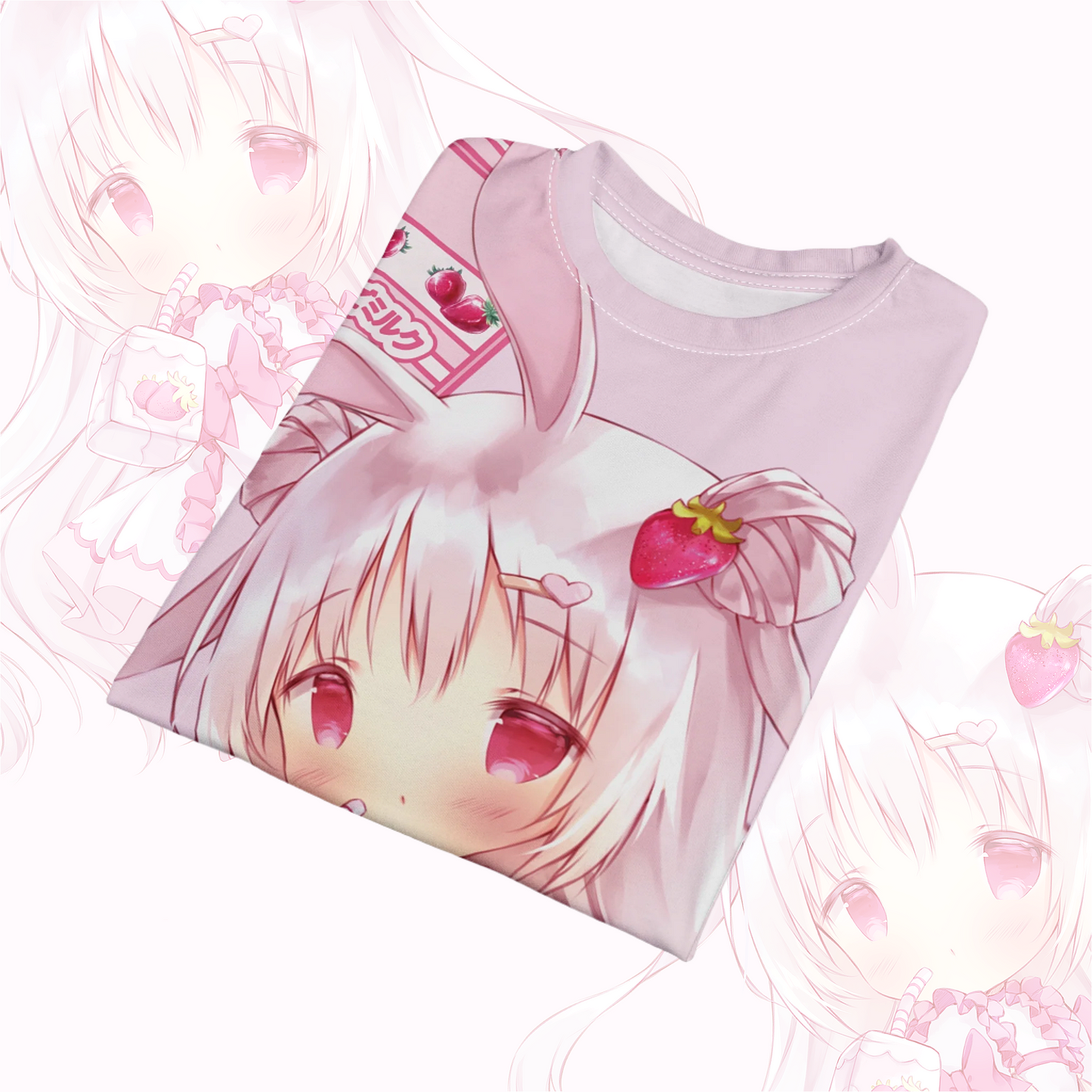 Pink Yuki Graphic Tee - Anime Apparel