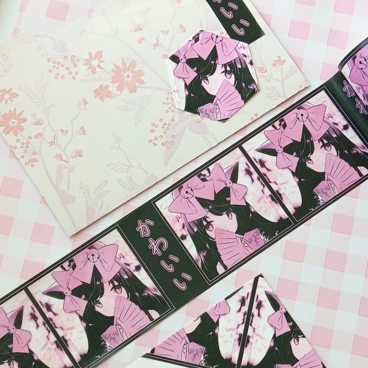 Black Coquette Japanese Washi Tape | 50mm x 10m