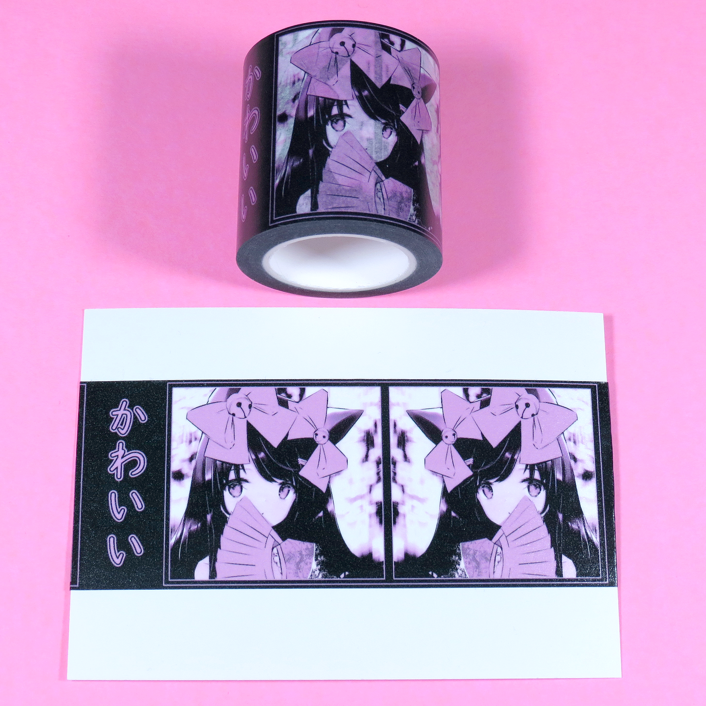 2" Anime Washi Tape - Black Coquette