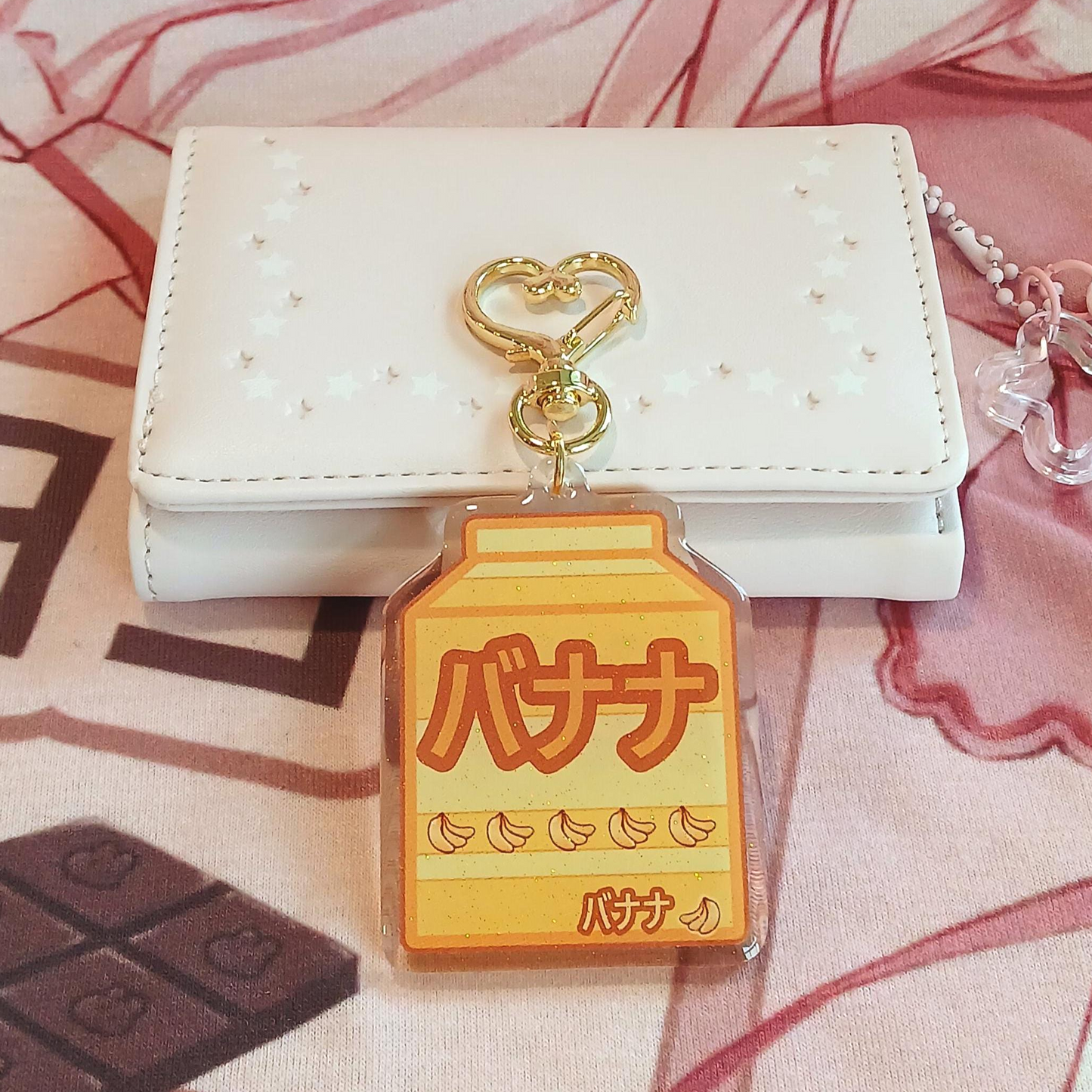 Kawaii Banana Milk Carton - Acrylic Keychain