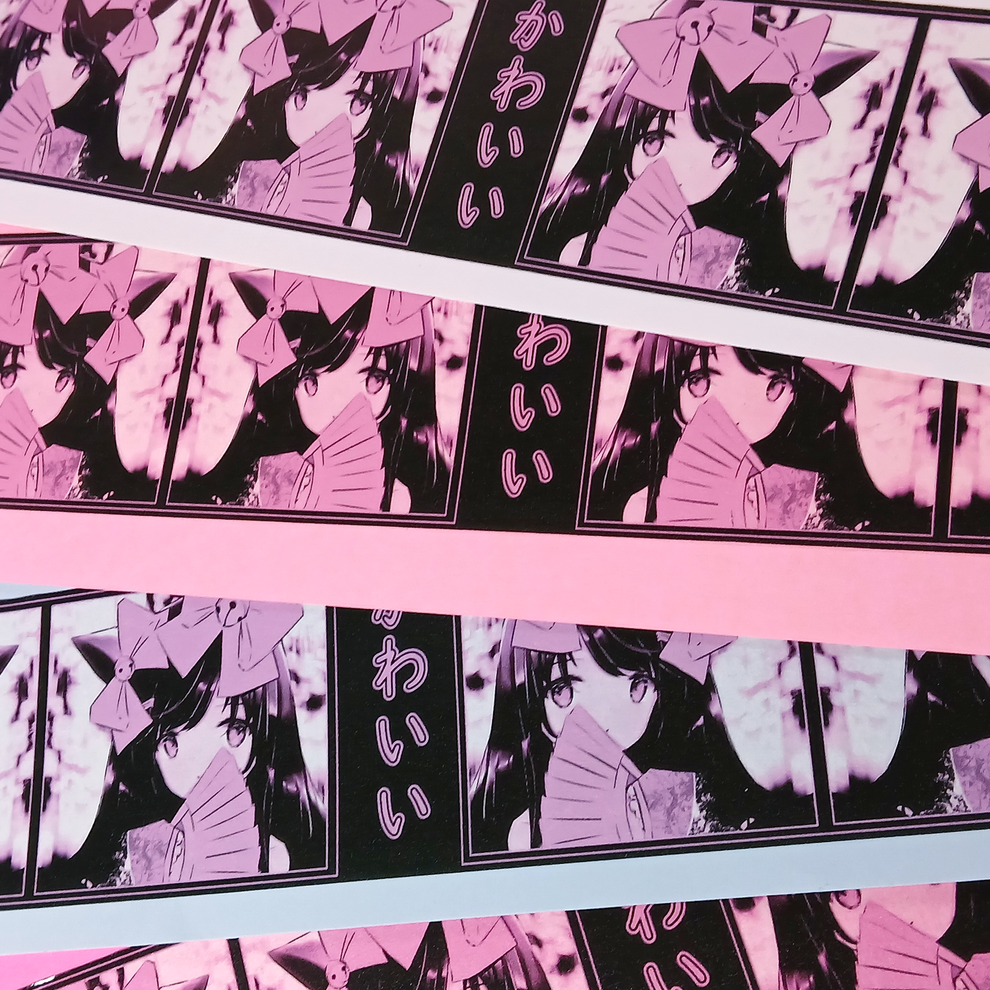 50mm Black Coquette Anime Washi Tape