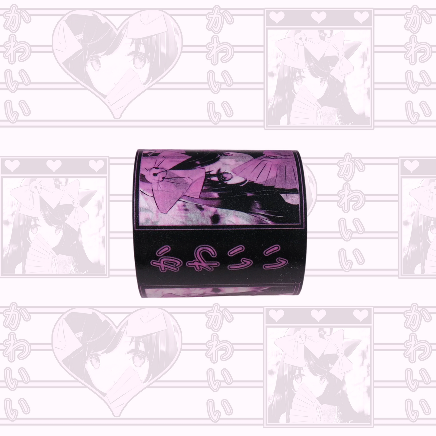 2" Anime Washi Tape - Black Coquette