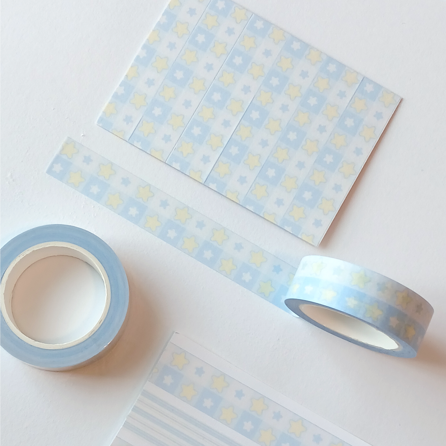 15mm Star Checker Washi Tape - Blue
