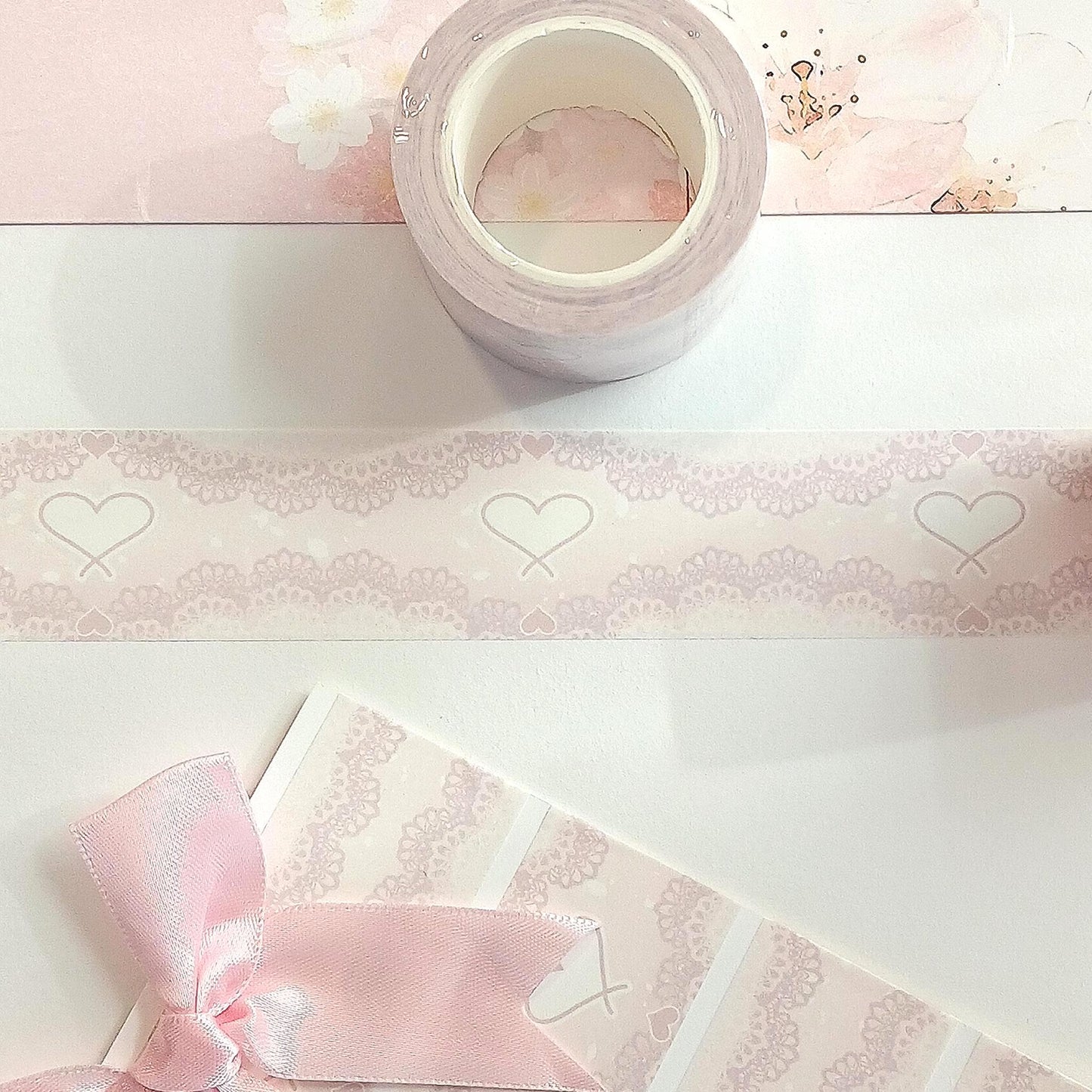 Coquette Lace Hearts Washi Tape | 30mm x 10m