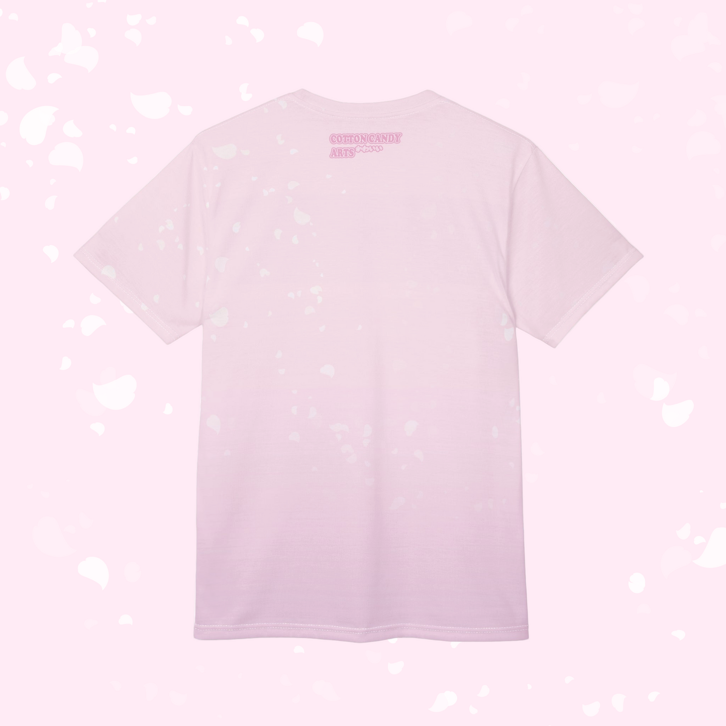 Sakura Petals Anime Graphic Tee - Pastel Pink