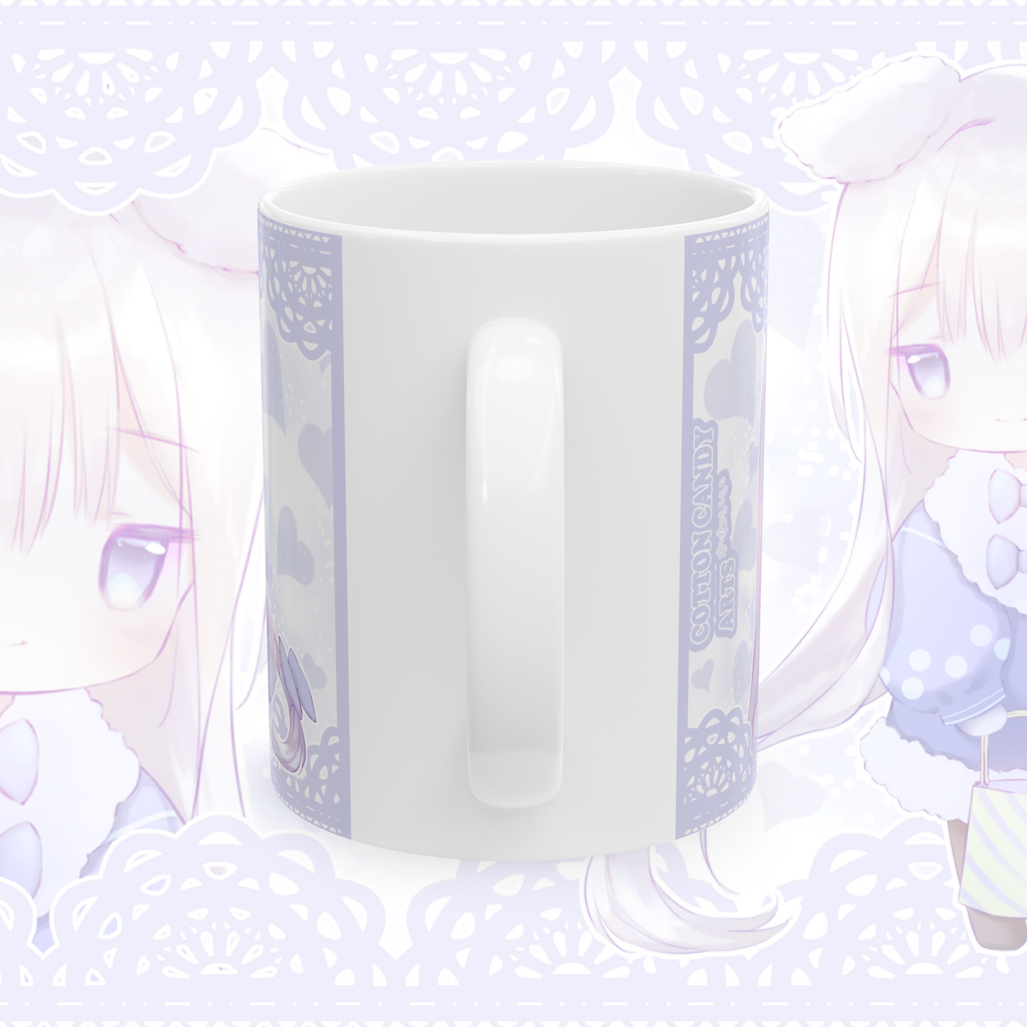 11oz Ceramic Anime Mug - White Wolf