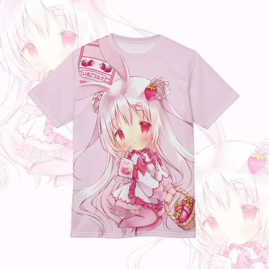Pink Yuki Graphic Tee - Anime Apparel