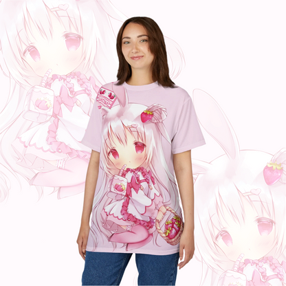 Pink Yuki Graphic Tee - Anime Apparel
