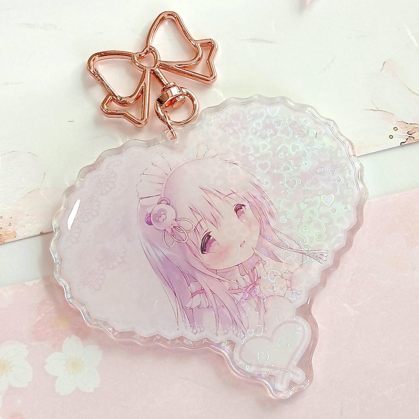 Coquette Heart Anime Charm