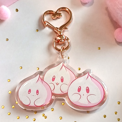 Kawaii Mochi Babies - Glitter Keychain Charm