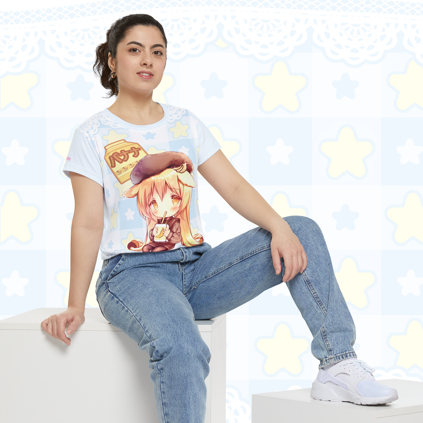 Banana Milk Chibi - Women's Harajuku Anime Top