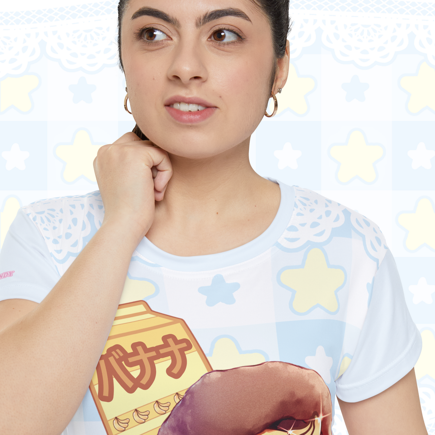 Banana Milk Chibi - Women's Harajuku Anime Top