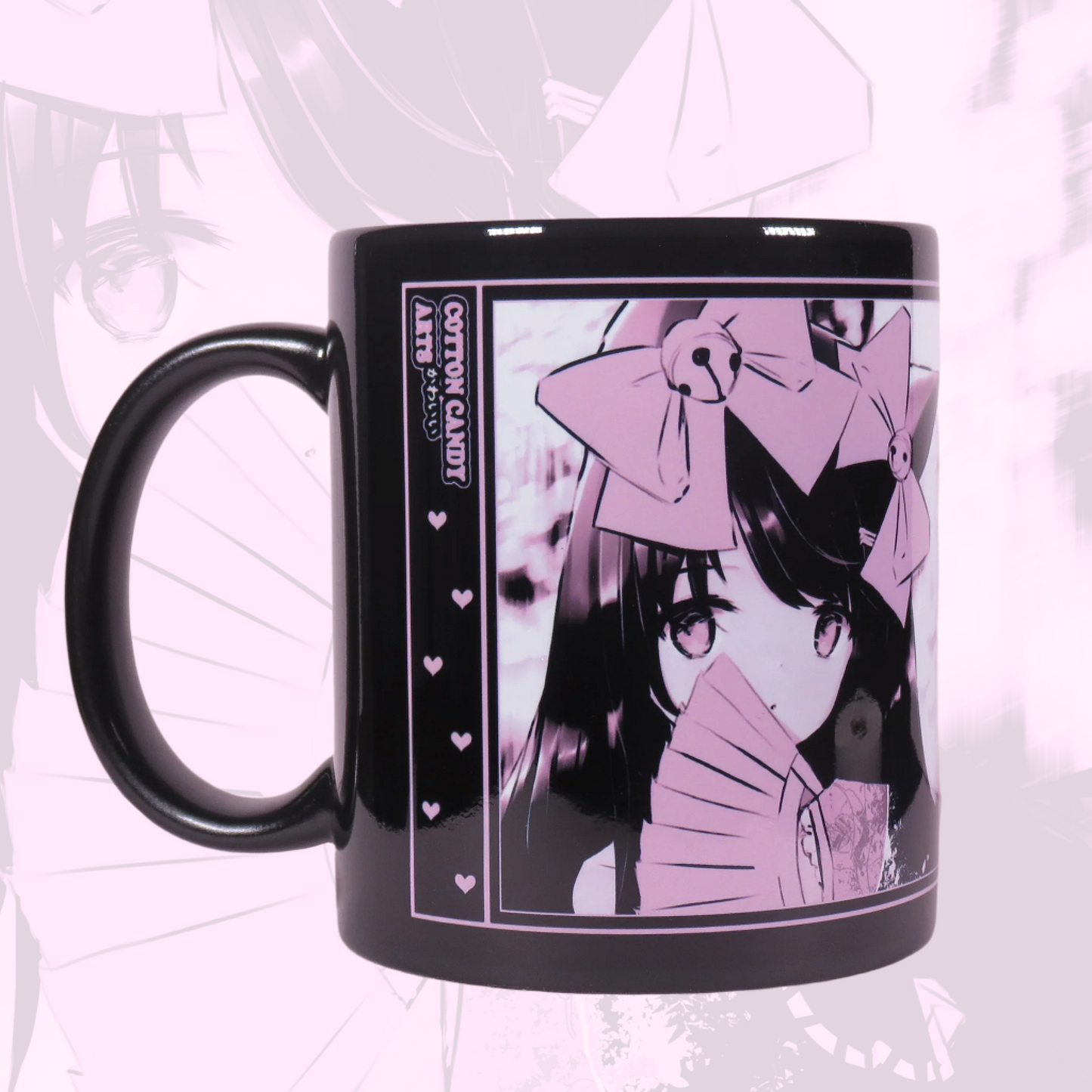 11oz Ceramic Anime Mug - Black Coquette