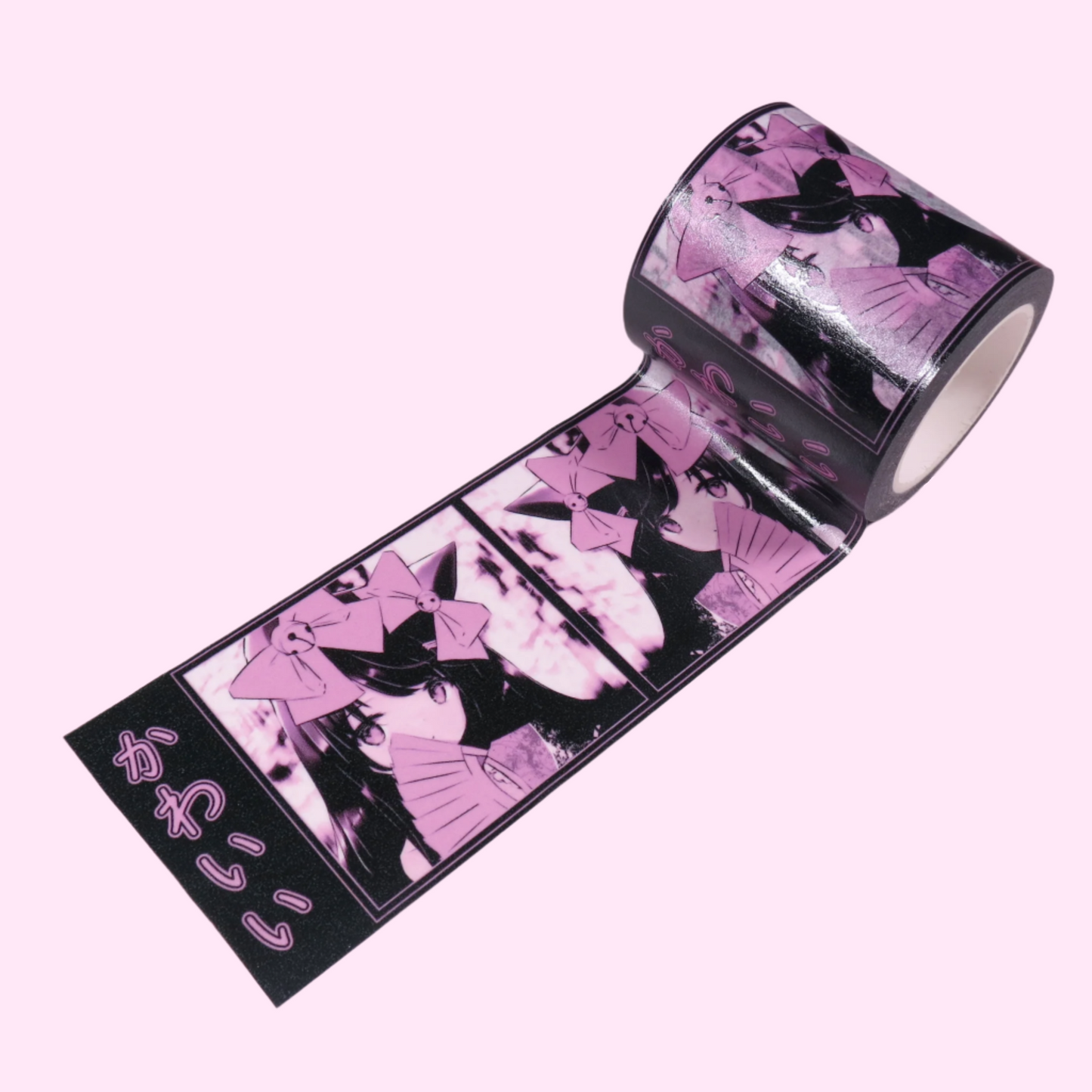 50mm Black Coquette Anime Washi Tape