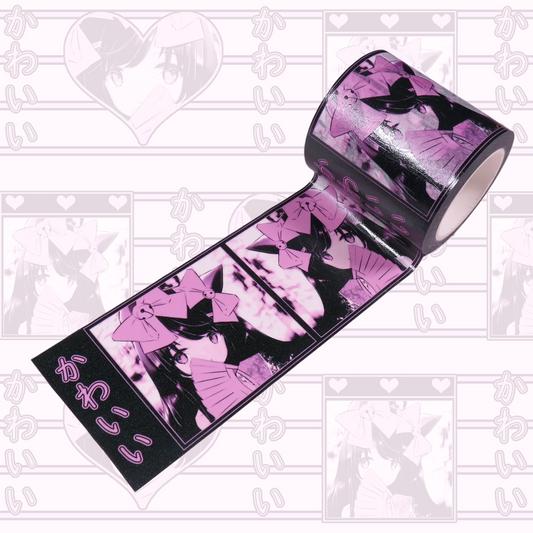 2" Anime Washi Tape - Black Coquette