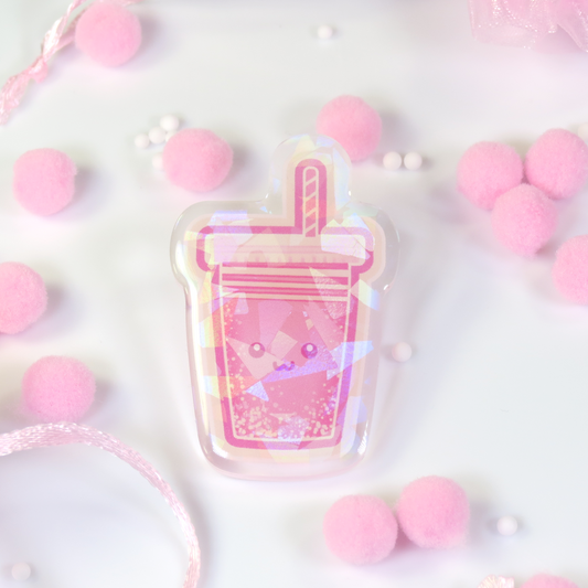 2" Holographic Pin - Kawaii Soda