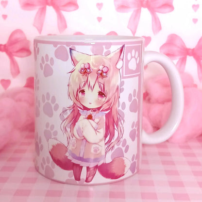 11oz Fox Chibi Anime Mug