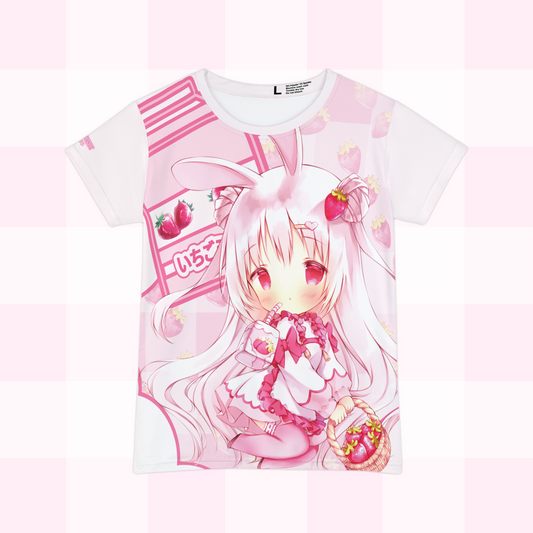 Strawberry Milk Chibi - Women's Harajuku Anime Top
