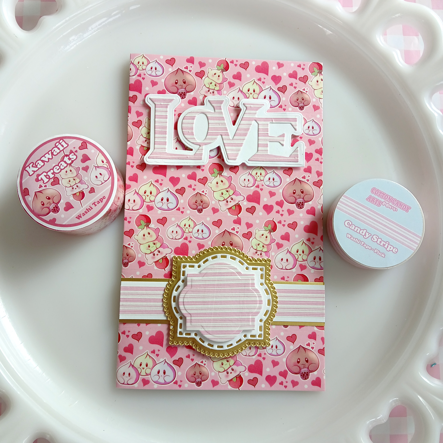 Pink Candy Stripe Washi Tape | 15mm x 10m