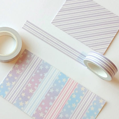 Lavender Candy Stripe | 15mm x 10m