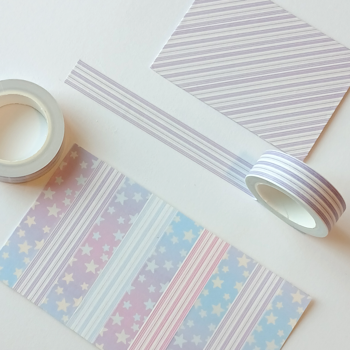 15mm Candy Stripe Washi Tape - Lavender