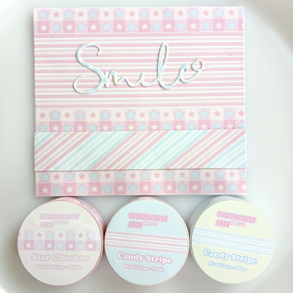 Pink Stars & Stripes Washi Set