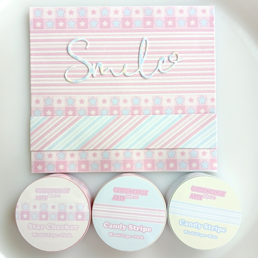 Pink Stars & Stripes Washi Set