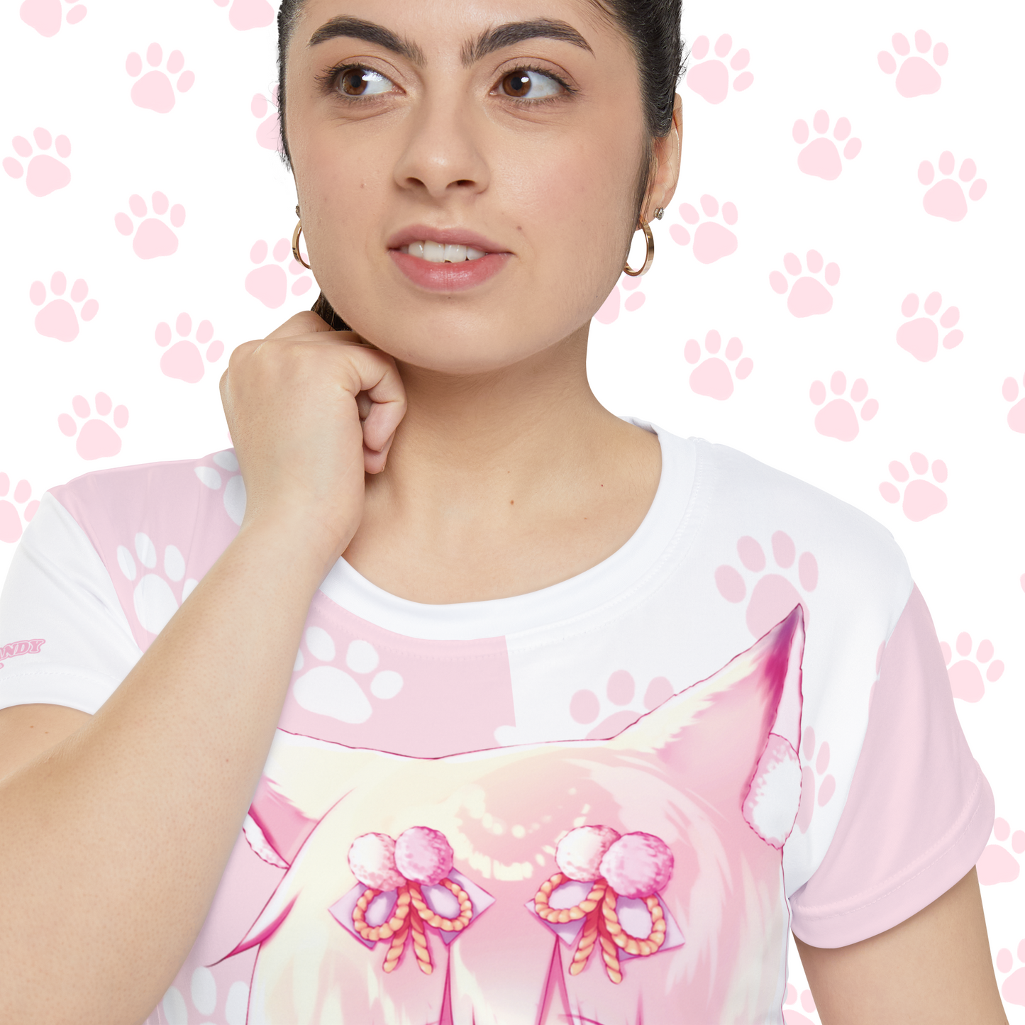 Pink Paws - Women's Harajuku Anime Top