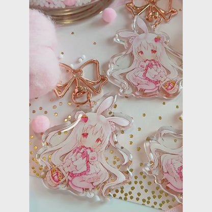 Strawberry Milk Chibi Charm | Yuki