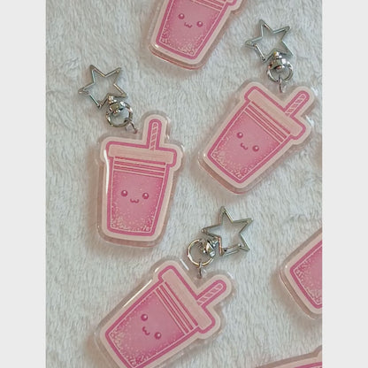Kawaii Soda - Glitter Keychain Charm