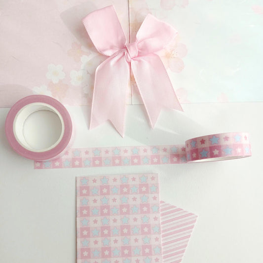 Pink Star Checker | 15mm x 10m