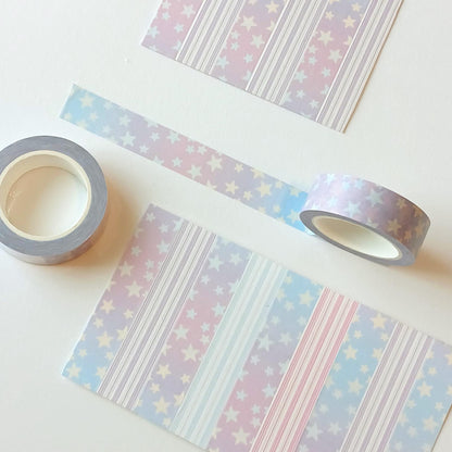Pastel Stars & Stripes Washi Set