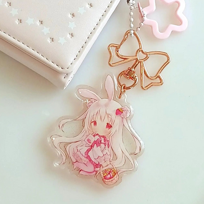 Strawberry Milk Chibi Charm | Yuki