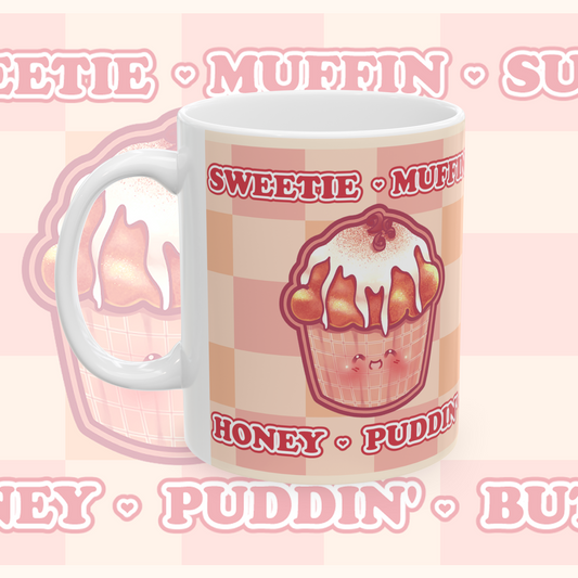 11oz Kawaii Ceramic Mug - Sweet Names