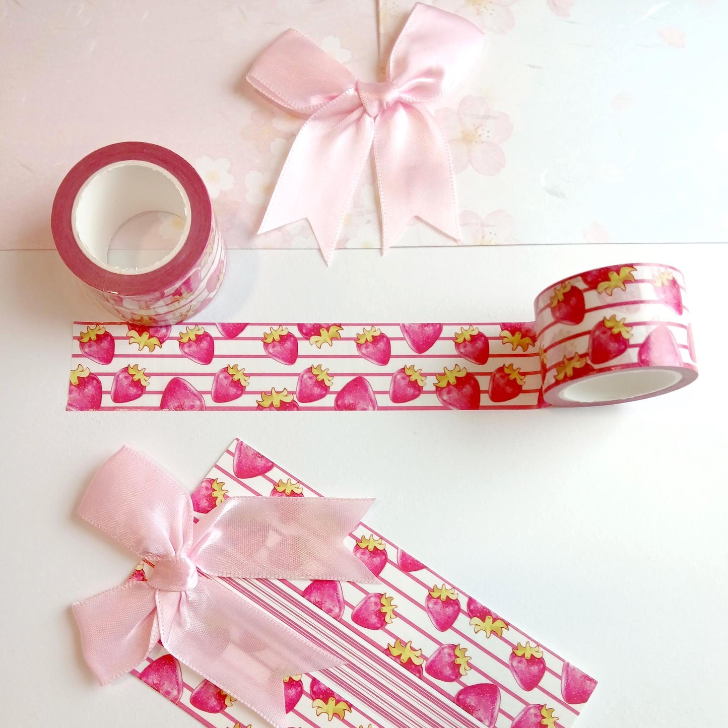Strawberry Stripe Washi Tape | 30mm x 10m