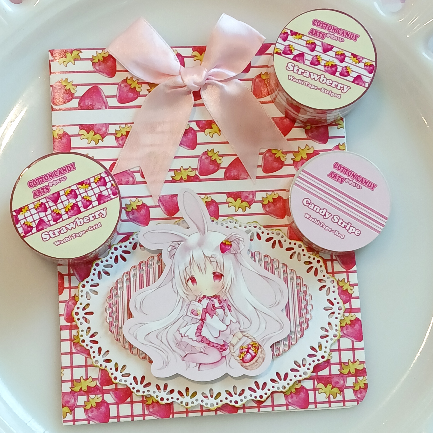 Red Candy Stripe Washi Tape | 15mm x 10m