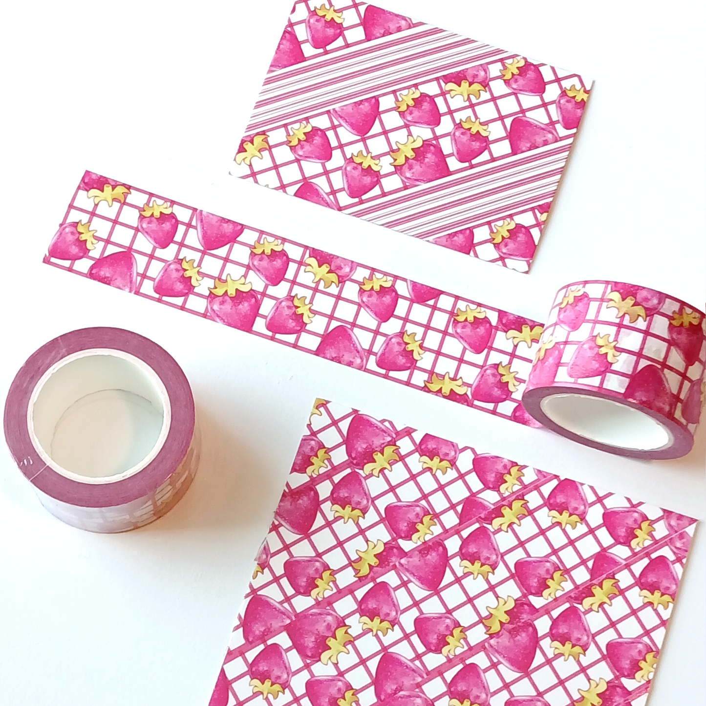 30mm Strawberry Washi Tape - Grid