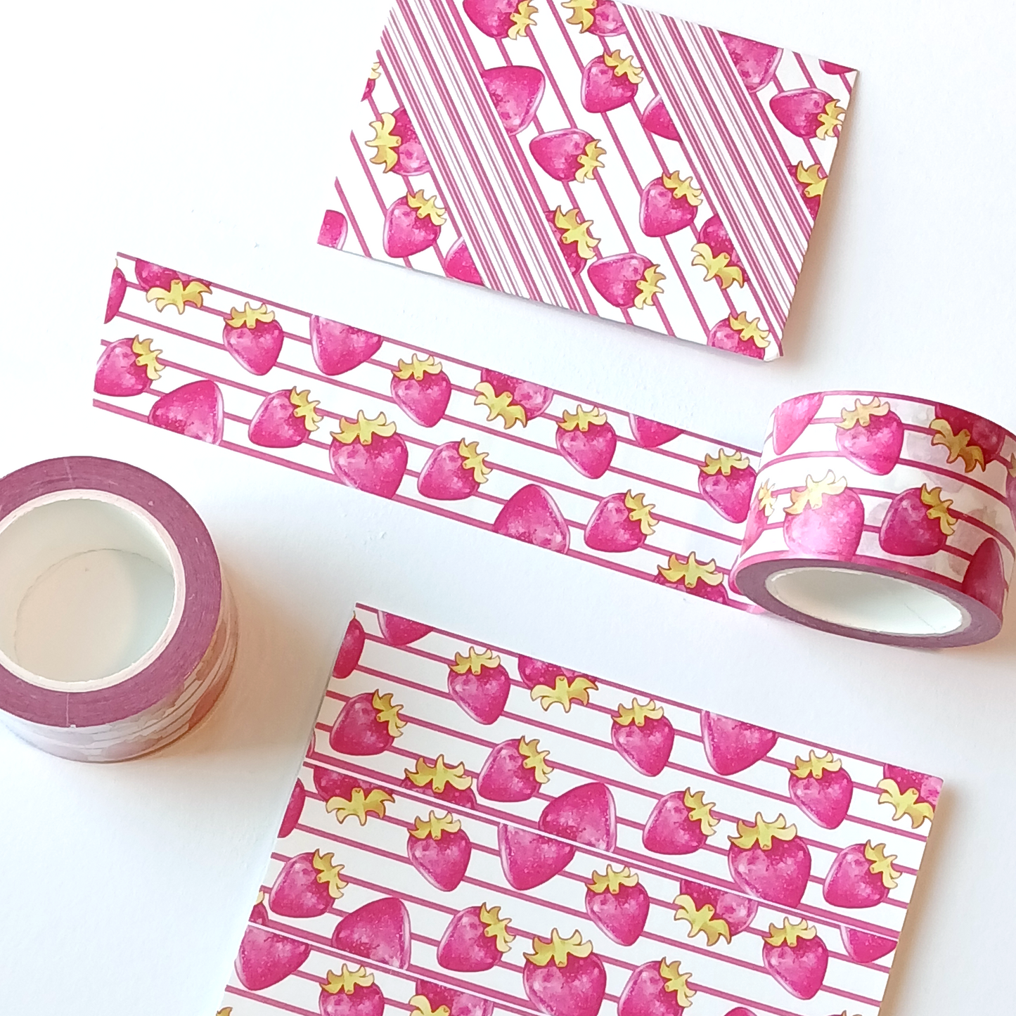 30mm Strawberry Washi Tape - Stripe