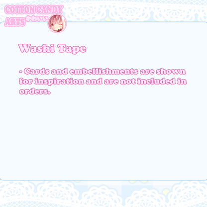 Pastel Hearts & Stripes Washi Set